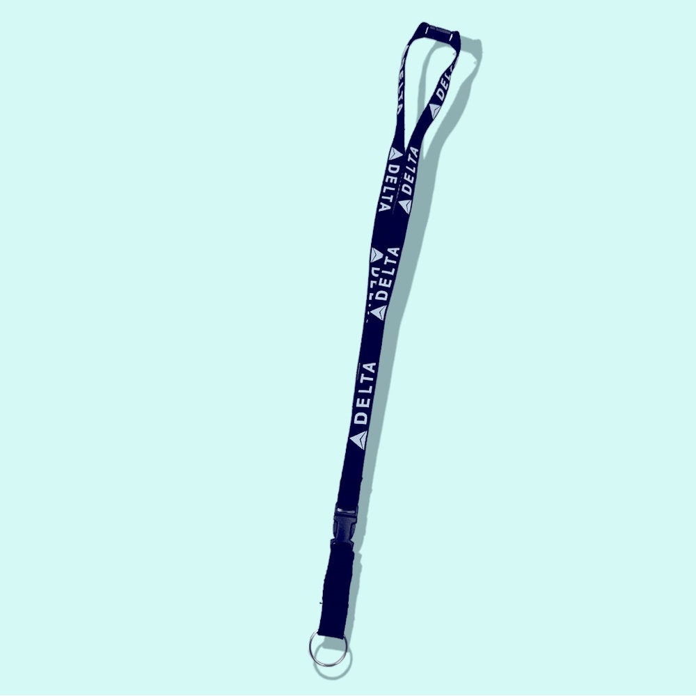Delta Air Lines Official Black Lanyard Strap For ID & Keys New - Picture 11 of 16